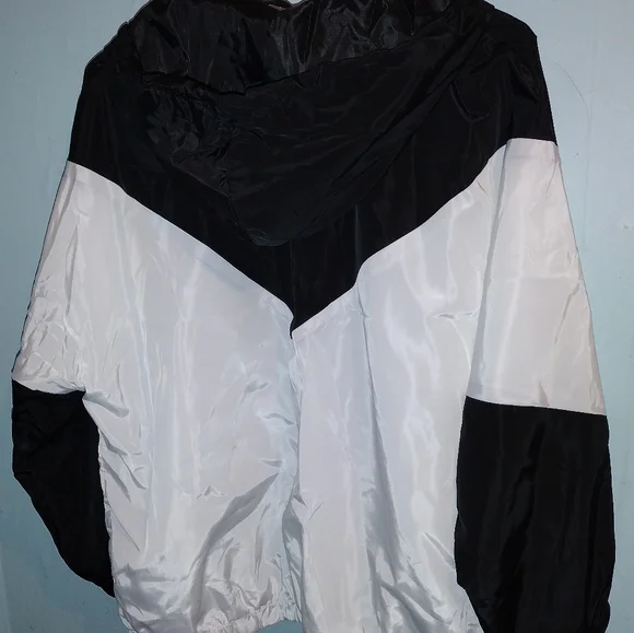 Black & White Windbreaker Jacket - Picture 6 of 11